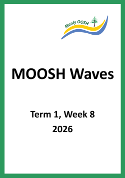 MOOSH Waves 2026 - Term 1, Week 8 2026