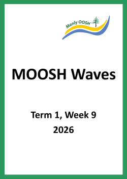 MOOSH Waves 2026 - Term 1, Week 9 2026