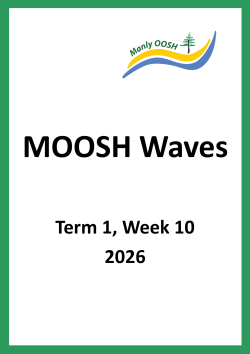 MOOSH Waves 2026 - Term 1, Week 10 2026